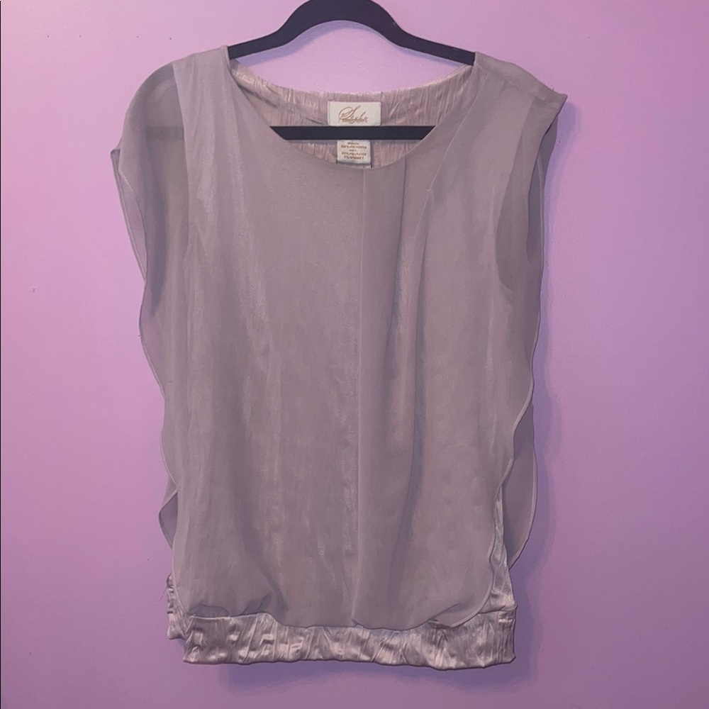 Chloe Gray Boxy Blouse